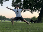 Yogaübung Yoga Krieger II
